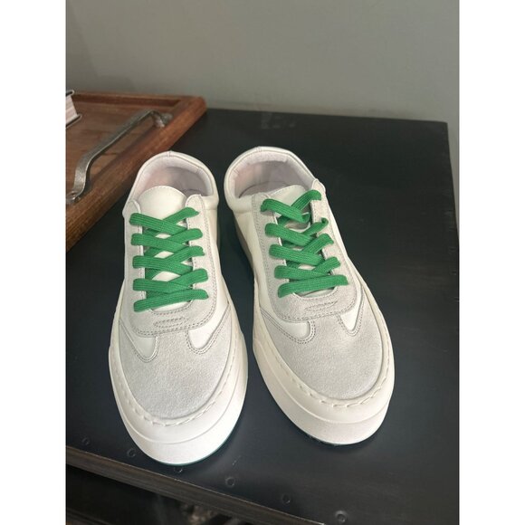 The Row Marley Suede Paneled Leather Sneakers Milk White Womens Size 35 5 - Picture 10 of 14